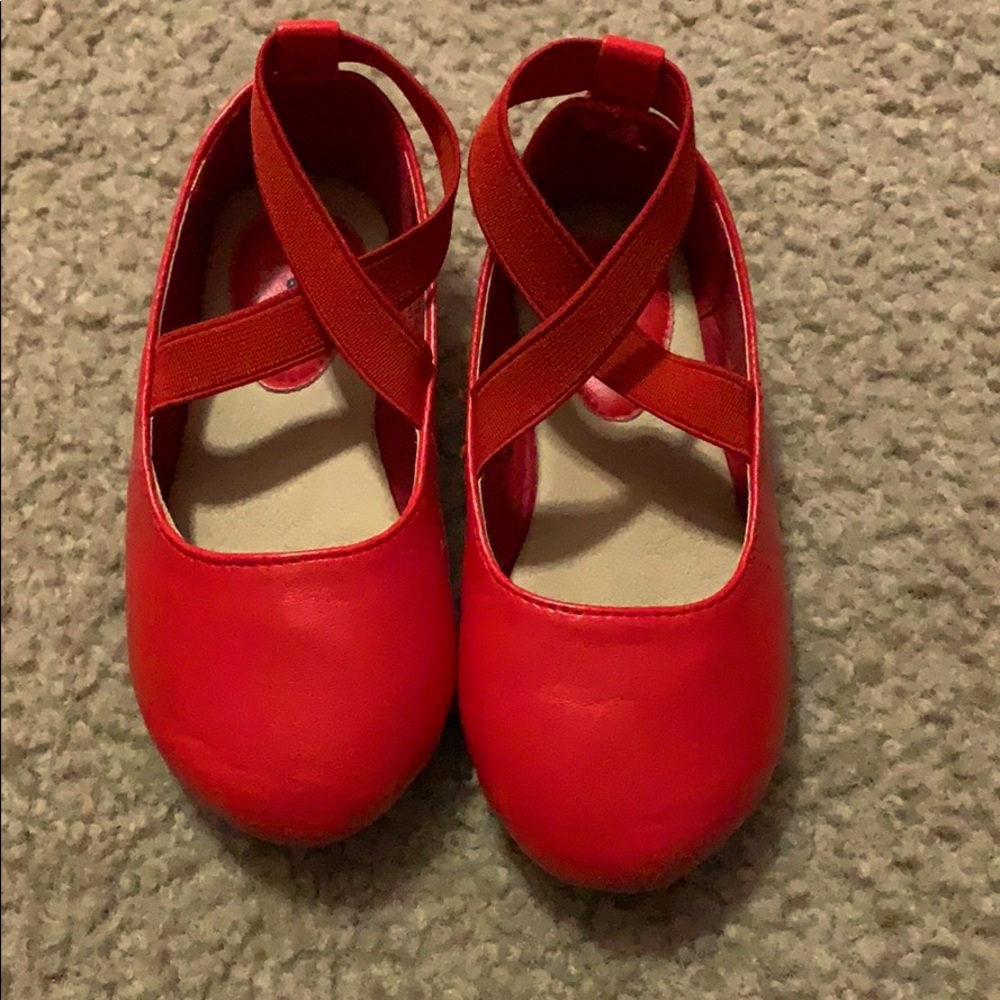 Red ballet flats size 6